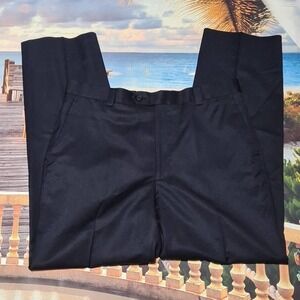 Jhane Barnes Navy Wool Silk Blend Dress Pants Size 36x32